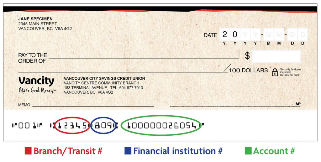 Void Cheque Example Rbc