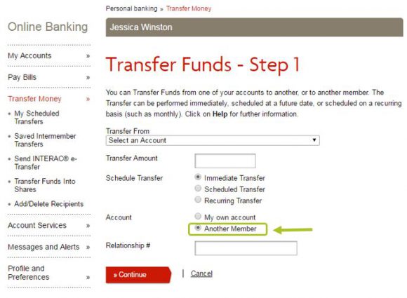 Transfer to business to personal