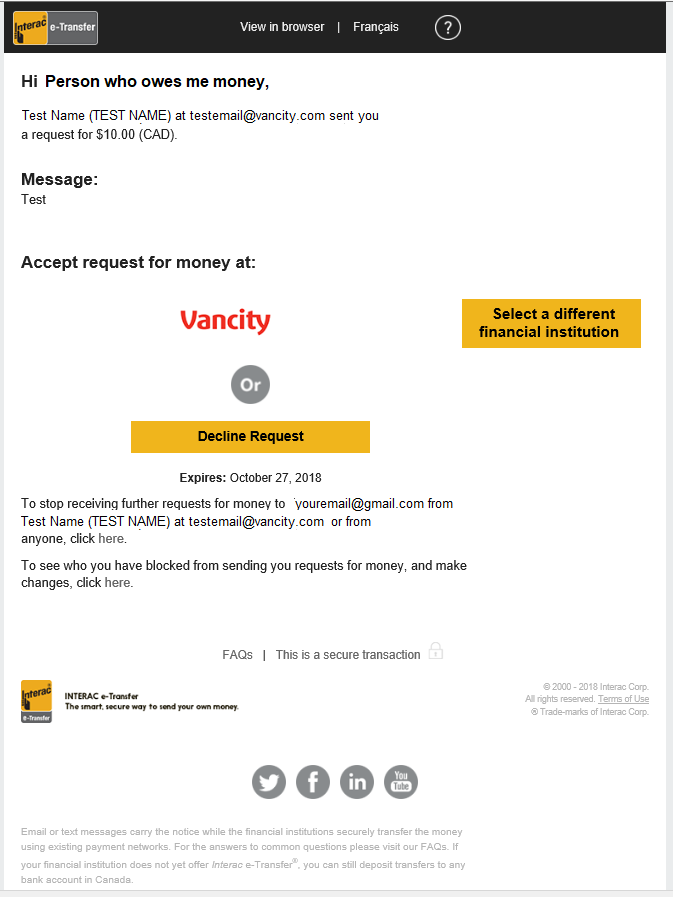 How do I know if an INTERAC e Transfer email or text I 